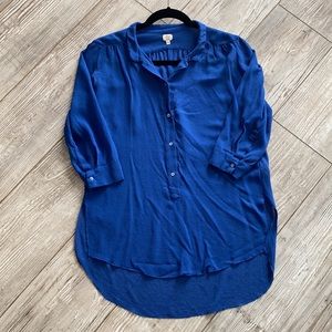 ✨ Wilfred | Sheer Silk Blouse | X-Small | Cobalt Blue